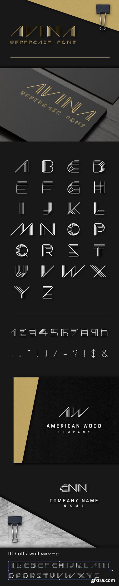 GR - Avina Uppercase Font 20975695