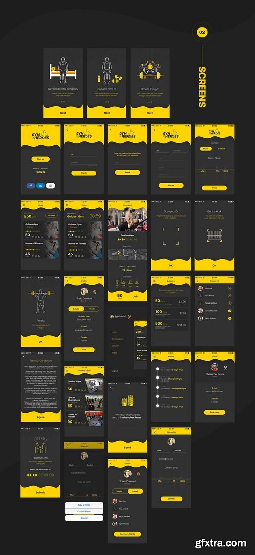 CM - Gym of Heroes - iOS UI Kit 1432325