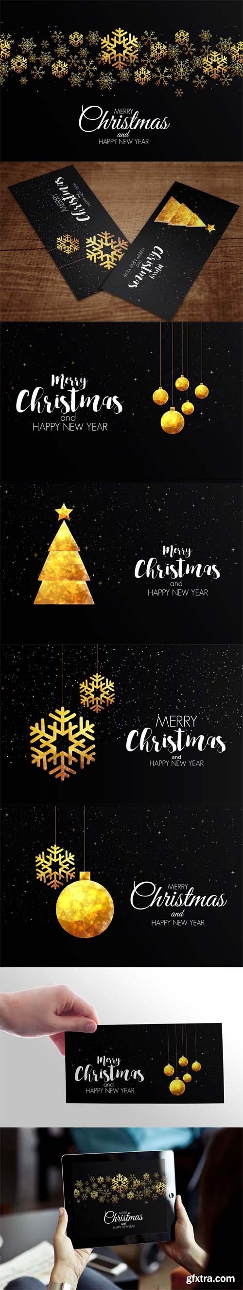 Christmas colorful greeting cards