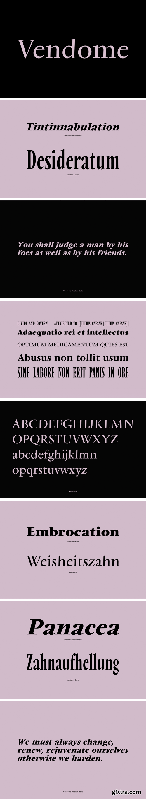 Vendome Font Family