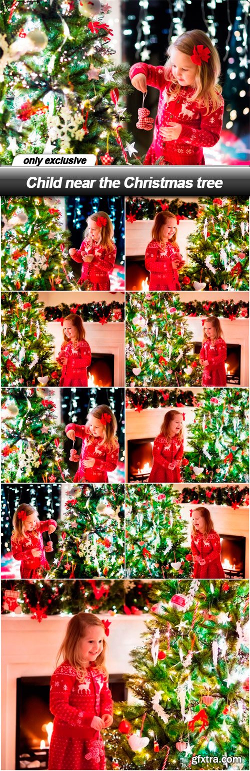 Child near the Christmas tree - 9 UHQ JPEG