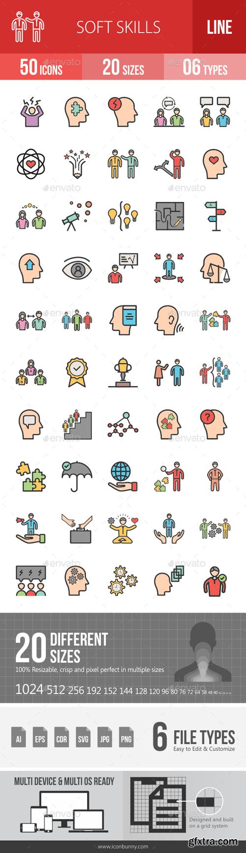 GR - Soft Skills Filled Line Icons 19294635