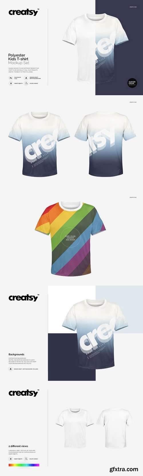 CM - Polyester Kids T-shirt Mockup Set 1441207