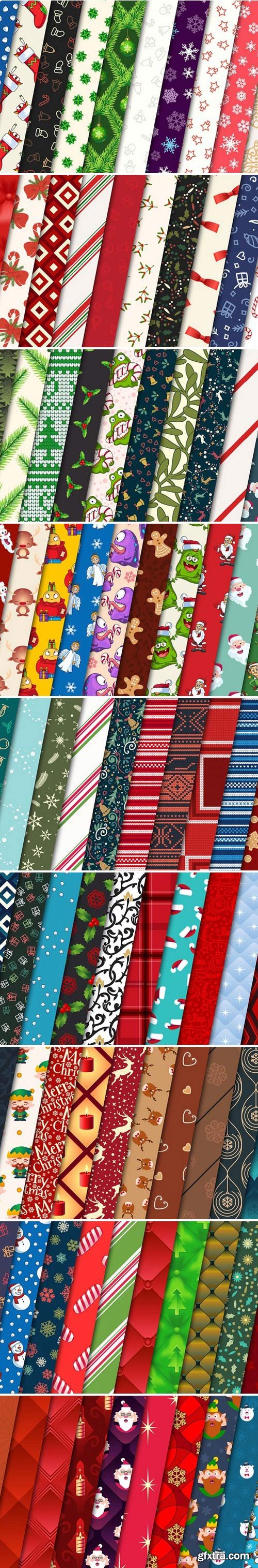 CM - 100 Christmas Seamless Patterns 1834336