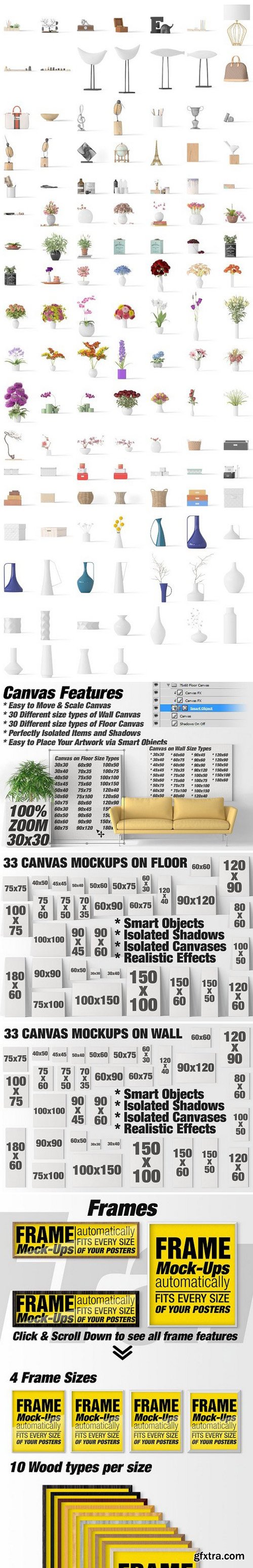 CM - Canvas Mockups - Frames Mockups v 54 1512964