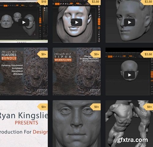 gumroad quick sculpting the human face bundle with zbrush