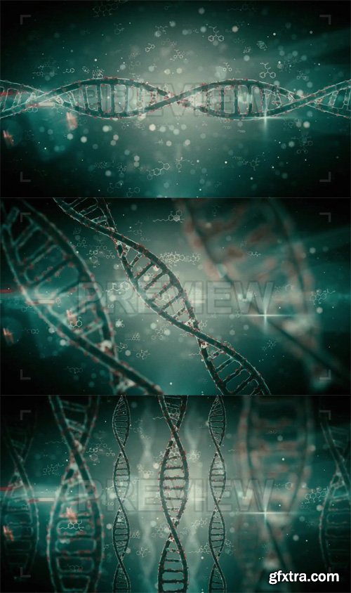 MA - Pack Backgrounds Futuristic DNA Strands Looped