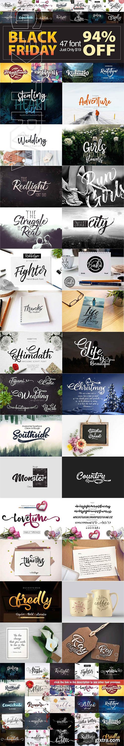 CreativeMarket - BLACK FRIDAY font bundle 2084145