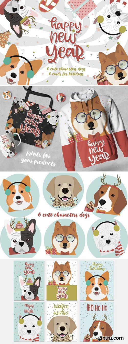 CM - 12 Cute Christmas Dogs 2025287