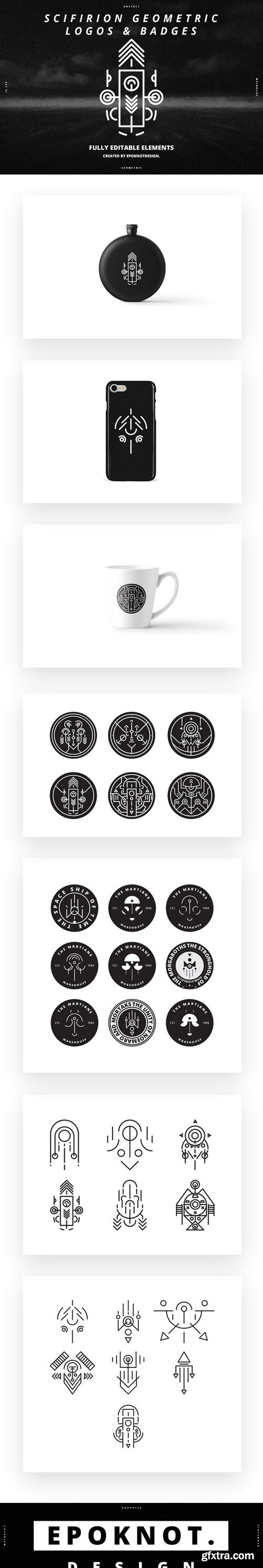 CM - Scifirion Geometric Logos and Badges 2003681