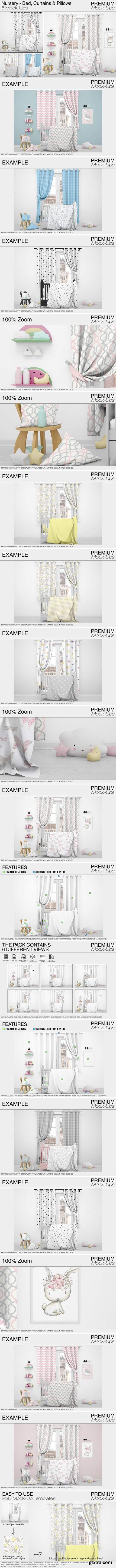 CM - Nursery - Bed, Curtains & Pillows 2024924