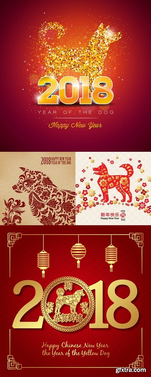 Vectors - Chinese 2018 Backgrounds 2