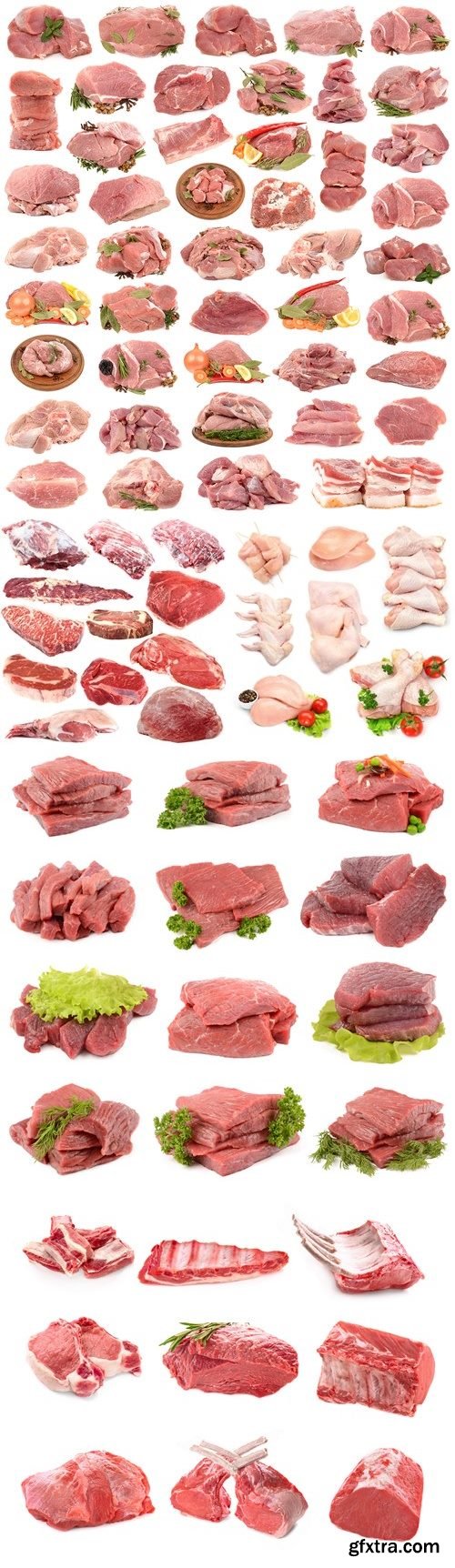 Photos - Raw Meat Collage Set