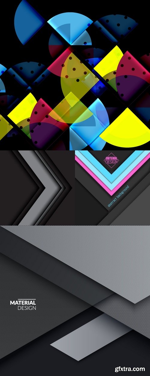 Vectors - Dark Geometric Backgrounds 24