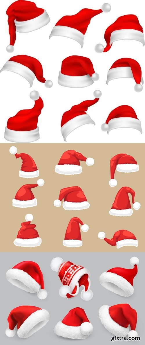 Vectors - Different Santa Hats Mix 2