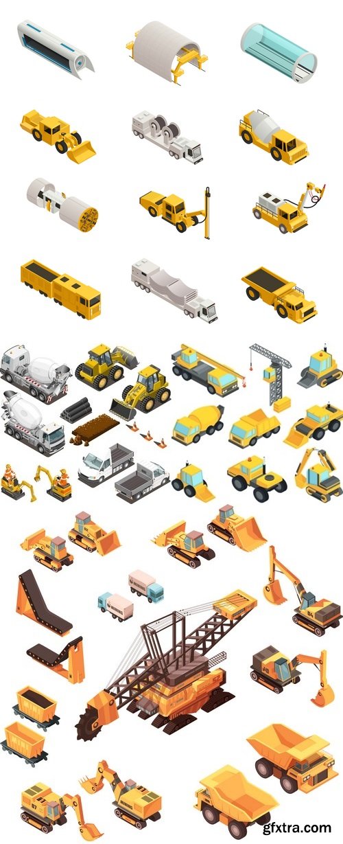 Vectors - Construction Machinery Set 5