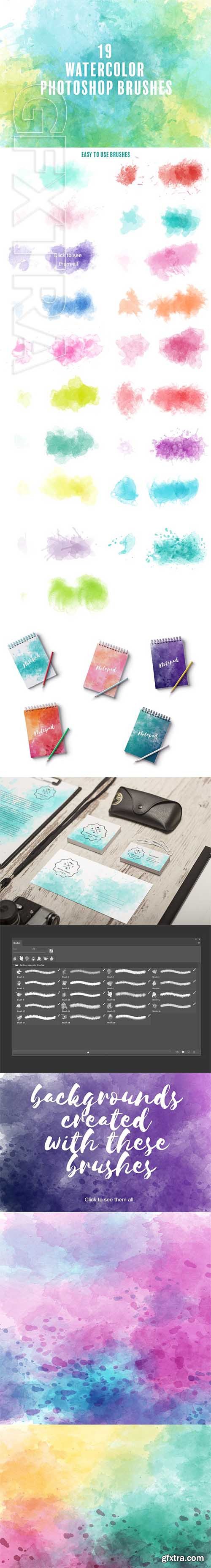 CreativeMarket - Watercolor Photoshop brush set 2057207