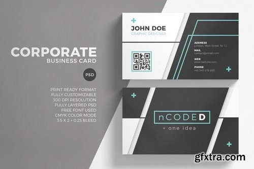 Corporate business card template