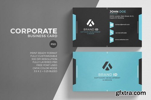 Corporate business card template