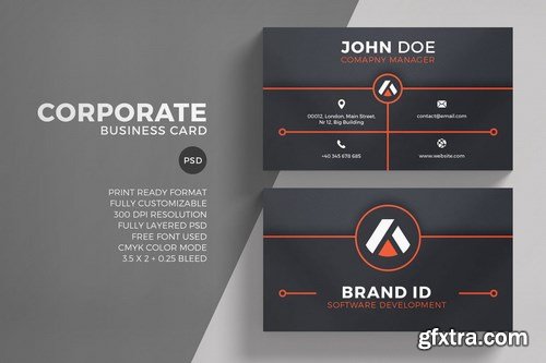 Corporate business card template