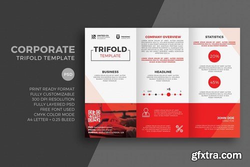 Corporate trifold template