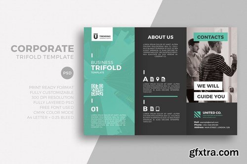 Corporate trifold template