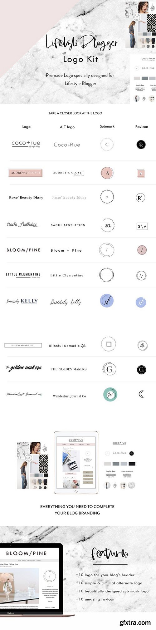 CM - Lifestyle Blogger Logo Kit 1926977