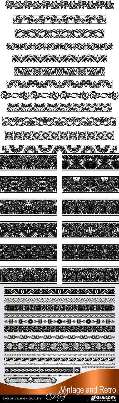 Vectors - Seamless Floral Borders 48