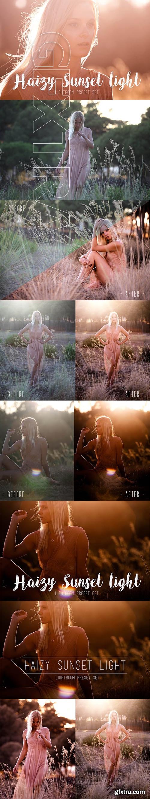 CreativeMarket - HAIZY SUNSET LIGHT LIGHTROOM PRESET 2082431