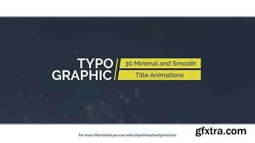 Videohive - Typographic - 30 Title Animations - 20975634