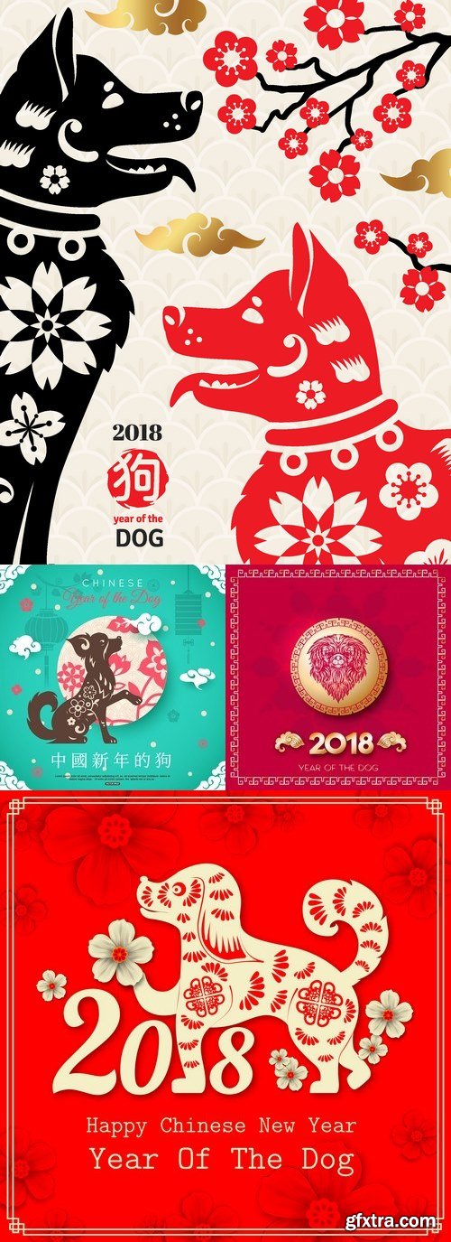 Vectors - Chinese 2018 Backgrounds 3