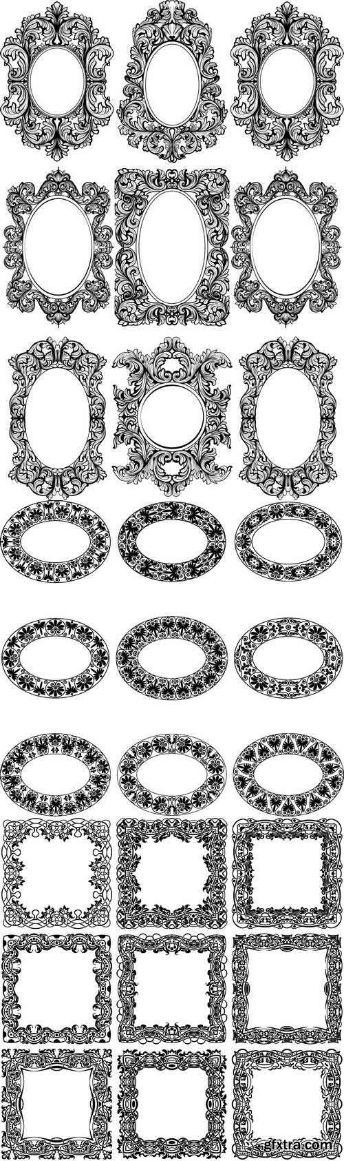 Vectors - Ornamental Floral Frames 46