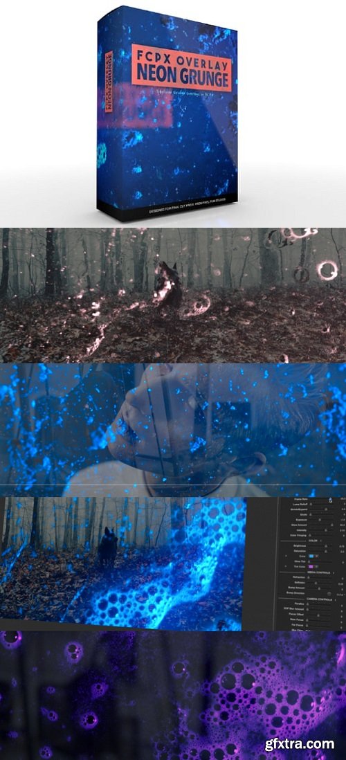 Pixel Film Studios - FCPX Overlay Neon Grunge for Final Cut Pro X (macOS)