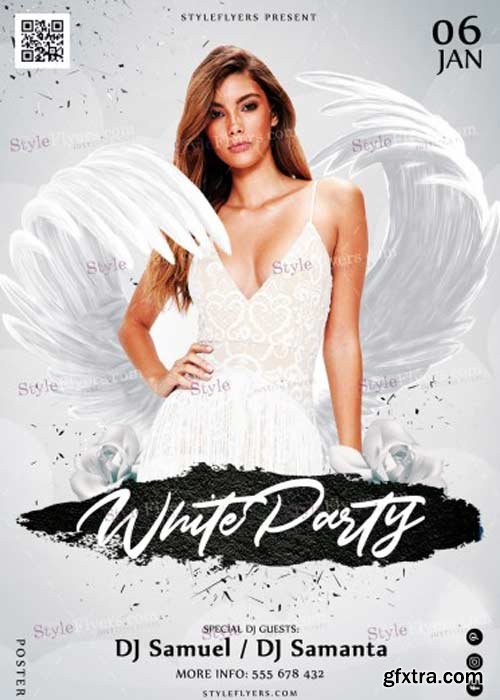 White Party V36 PSD Flyer Template