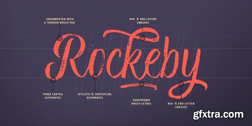 Rockeby Brush Font Family - 4 Fonts