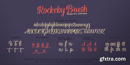 Rockeby Brush Font Family - 4 Fonts