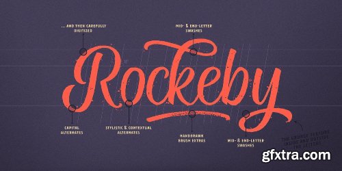 Rockeby Brush Font Family - 4 Fonts