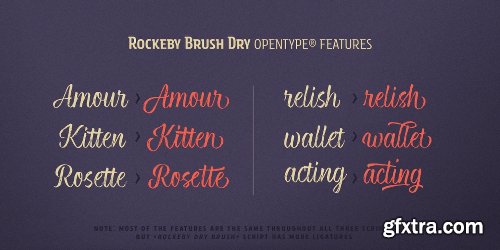 Rockeby Brush Font Family - 4 Fonts