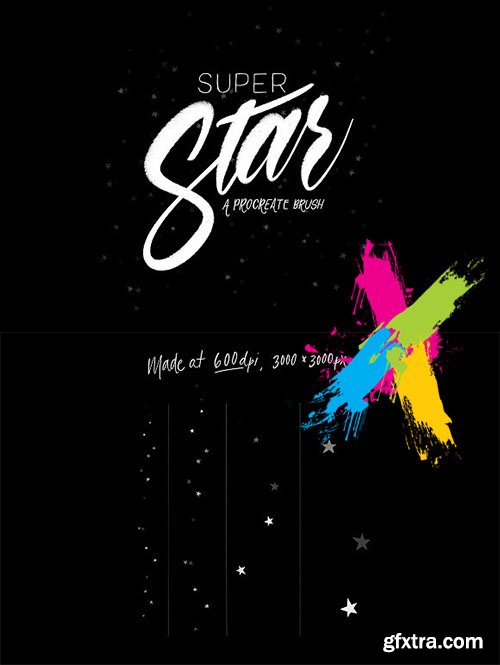 CreativeMarket - Super Star Brush for Procreate 2083877