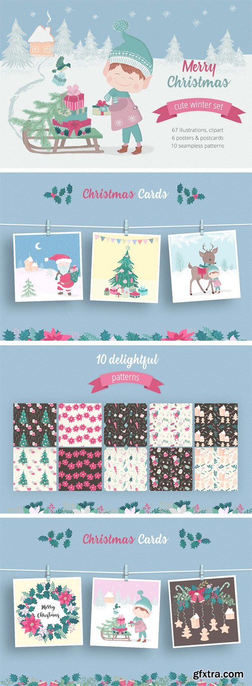 CM - Merry Christmas Illustration Set 2039378