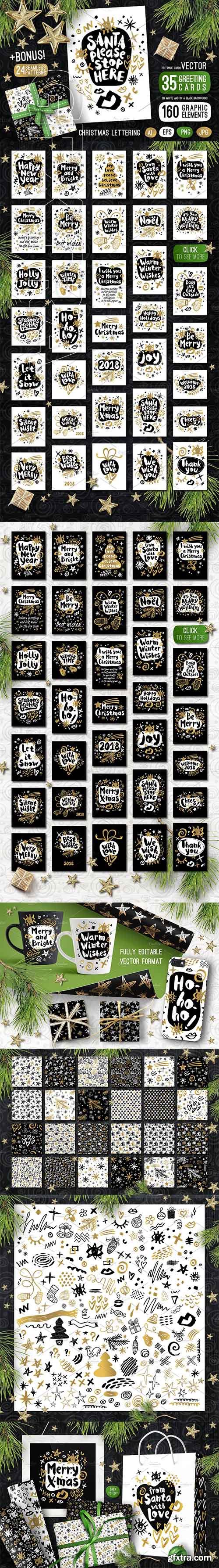 CreativeMarket - Gold, Black, White, Christmas 2097538