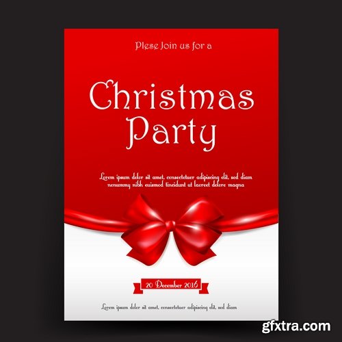 New Year banner Christmas flyer sticker label discount sale EPS 24