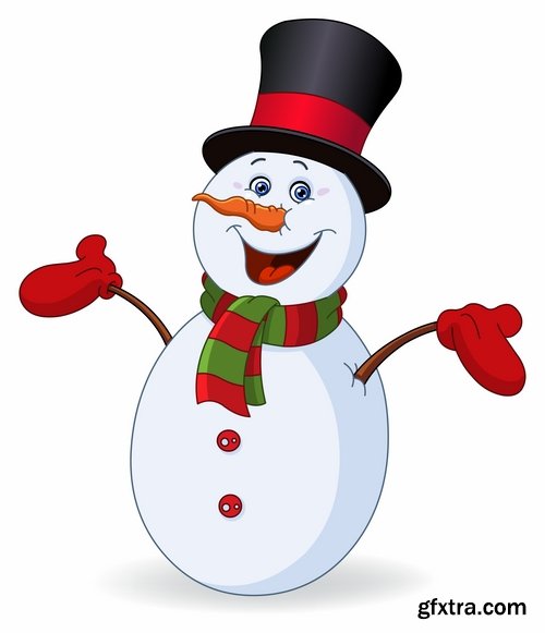 Snow snowman doll decoration new year christmas 25 EPS