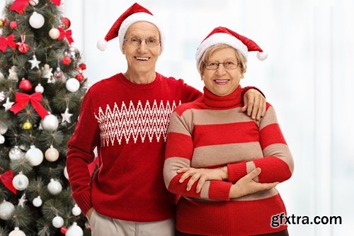 Loving couple in a Christmas costume New Year family holiday 25 HQ Jpeg