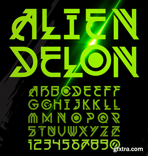 Thehungryjpeg - Alien Delon 57373