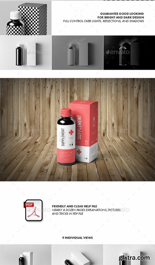 GraphicRiver - Supplement Bottle & Box Mock-up 1 21050352