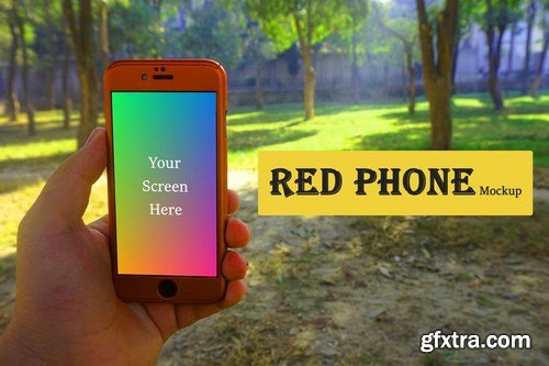 Red iPhone App Mock-Up