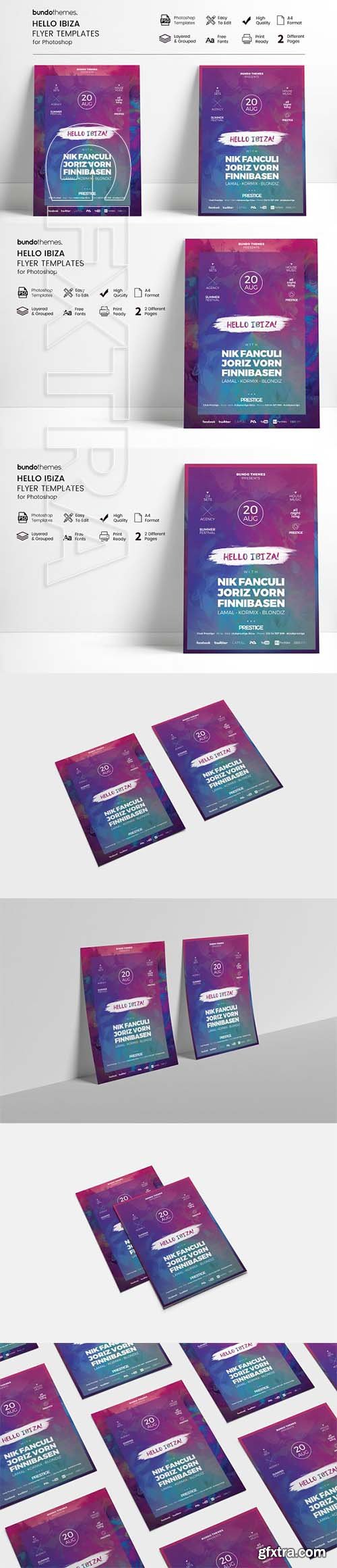 CreativeMarket - Hello Ibiza Club Flyer Templates 2097310