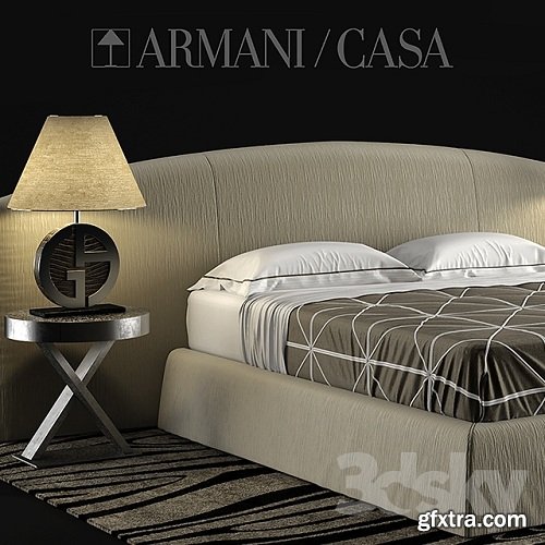 Bed Armani casa DANDY, CHERIE 3d Model