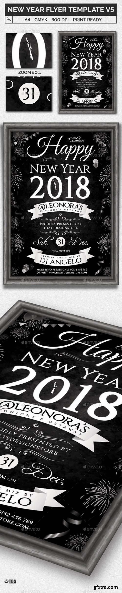 Graphicriver - New Year Flyer Template V5 13504505